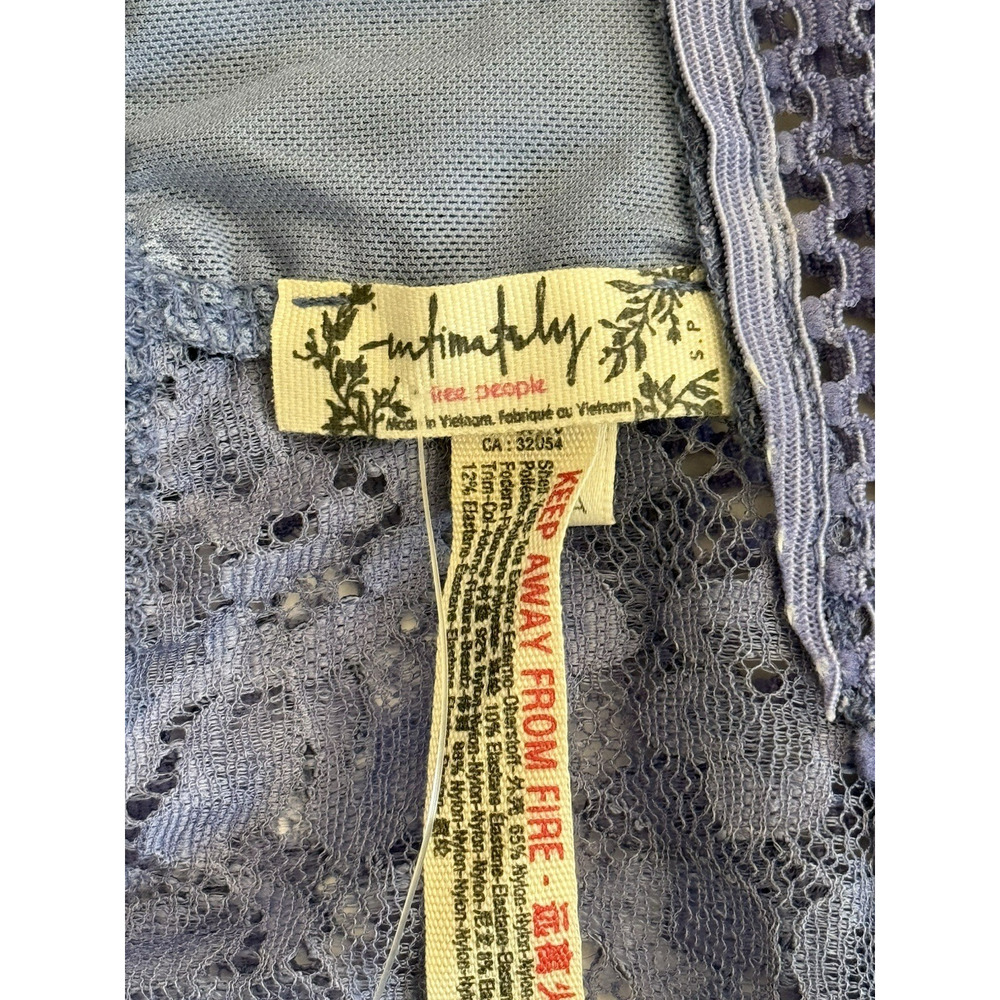 NWT Free‎ People INTIMATELY Sitting Pretty Floral Lace Brami Egret Blue Size S - Picture 13 of 16